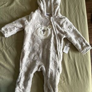 Cozy Grey Bear One Piece